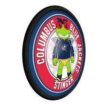 Load image into Gallery viewer, Columbus Blue Jackets: Stinger - Round Slimline Lighted Wall Sign - The Fan-Brand