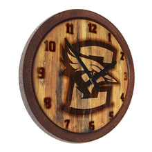 Load image into Gallery viewer, Creighton Bluejays: Branded &quot;Faux&quot; Barrel Top Wall Clock - The Fan-Brand