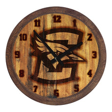 Load image into Gallery viewer, Creighton Bluejays: Branded &quot;Faux&quot; Barrel Top Wall Clock - The Fan-Brand