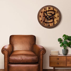 Creighton Bluejays: Branded "Faux" Barrel Top Wall Clock - The Fan-Brand