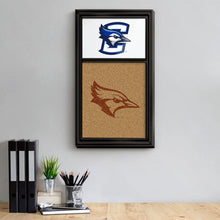 Load image into Gallery viewer, Creighton Bluejays: Dual Logo, Bluejay - Cork Note Board - The Fan-Brand