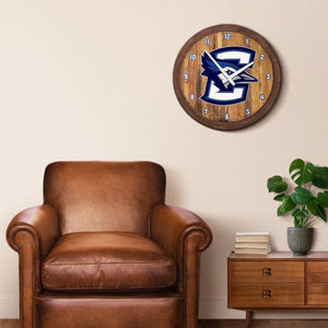 Creighton Bluejays: "Faux" Barrel Top Wall Clock - The Fan-Brand