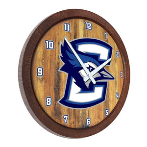 Creighton Bluejays: "Faux" Barrel Top Wall Clock - The Fan-Brand