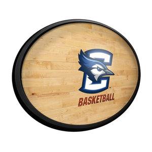 Creighton Bluejays: Hardwood - Oval Slimline Lighted Wall Sign - The Fan-Brand