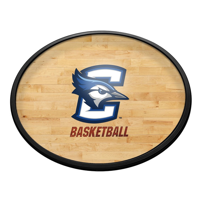 Creighton Bluejays: Hardwood - Oval Slimline Lighted Wall Sign - The Fan-Brand