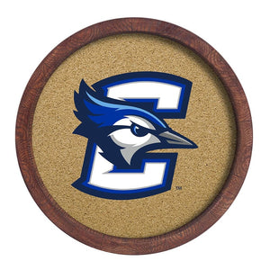 Creighton Bluejays: Logo - "Faux" Barrel Framed Cork Board - The Fan-Brand
