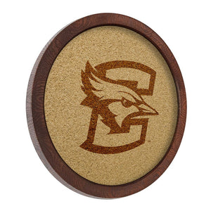 Creighton Bluejays: Logo - "Faux" Barrel Framed Cork Board - The Fan-Brand