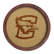 Load image into Gallery viewer, Creighton Bluejays: Logo - &quot;Faux&quot; Barrel Framed Cork Board - The Fan-Brand