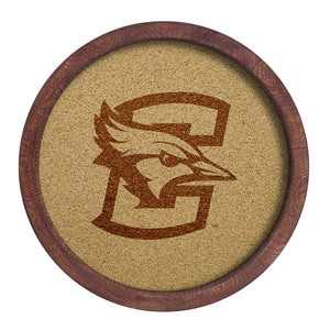 Creighton Bluejays: Logo - "Faux" Barrel Framed Cork Board - The Fan-Brand