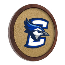 Load image into Gallery viewer, Creighton Bluejays: Logo - &quot;Faux&quot; Barrel Framed Cork Board - The Fan-Brand