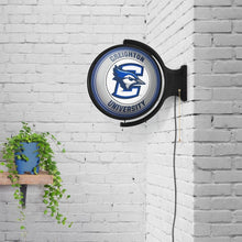 Load image into Gallery viewer, Creighton Bluejays: Original Round Rotating Lighted Wall Sign - The Fan-Brand