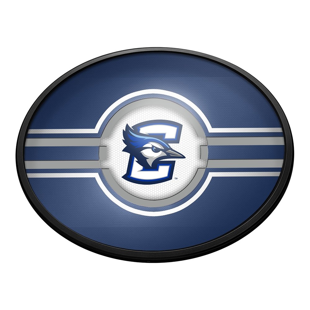 Creighton Bluejays: Oval Slimline Lighted Wall Sign - The Fan-Brand