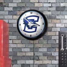 Load image into Gallery viewer, Creighton Bluejays: Retro Lighted Wall Clock - The Fan-Brand