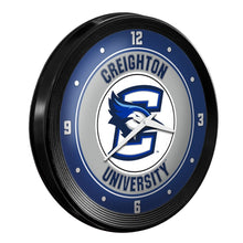 Load image into Gallery viewer, Creighton Bluejays: Ribbed Frame Wall Clock - The Fan-Brand