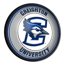 Load image into Gallery viewer, Creighton Bluejays: Round Slimline Lighted Wall Sign - The Fan-Brand