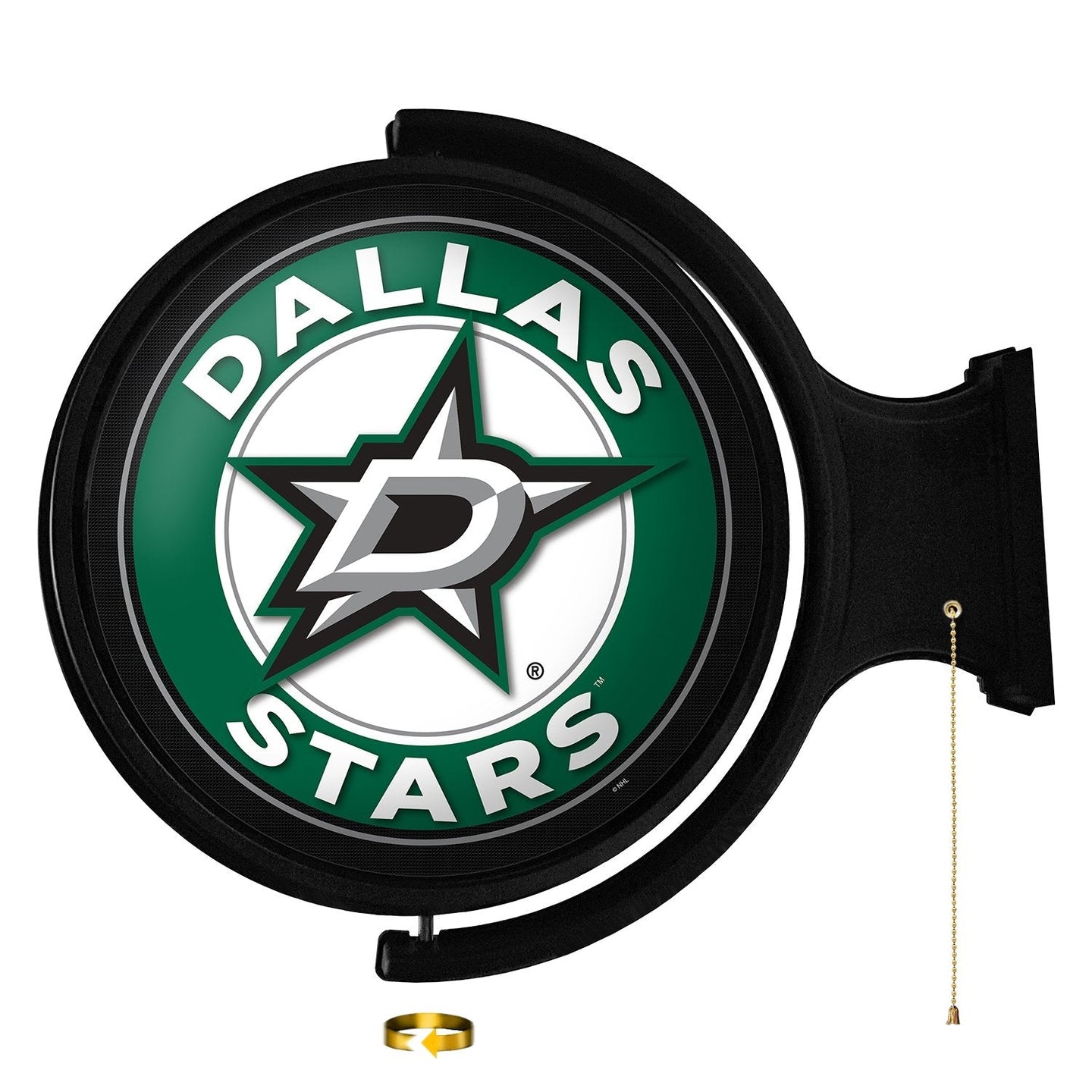 Dallas Stars: Original Round Rotating Lighted Wall Sign - The Fan-Brand