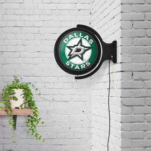 Dallas Stars: Original Round Rotating Lighted Wall Sign - The Fan-Brand