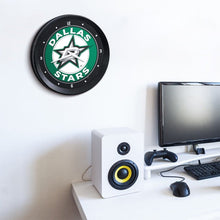 Load image into Gallery viewer, Dallas Stars: Ribbed Frame Wall Clock - The Fan-Brand