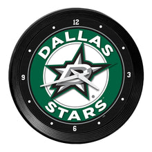 Load image into Gallery viewer, Dallas Stars: Ribbed Frame Wall Clock - The Fan-Brand