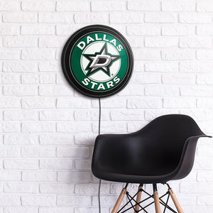 Dallas Stars: Round Slimline Lighted Wall Sign - The Fan-Brand