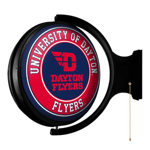 Dayton Flyers: Flyers - Original Round Rotating Lighted Wall Sign - The Fan-Brand