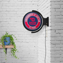 Load image into Gallery viewer, Dayton Flyers: Flyers - Original Round Rotating Lighted Wall Sign - The Fan-Brand