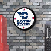 Load image into Gallery viewer, Dayton Flyers: Flyers - Retro Lighted Wall Clock - The Fan-Brand