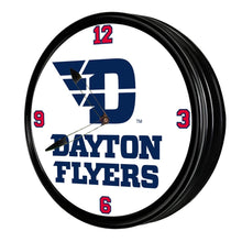 Load image into Gallery viewer, Dayton Flyers: Flyers - Retro Lighted Wall Clock - The Fan-Brand