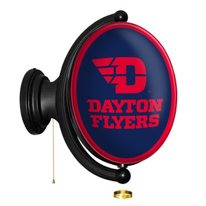 Dayton Flyers: Original Oval Rotating Lighted Wall Sign - The Fan-Brand