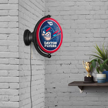 Load image into Gallery viewer, Dayton Flyers: Rudy Flyer - Original Oval Rotating Lighted Wall Sign - The Fan-Brand