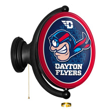 Load image into Gallery viewer, Dayton Flyers: Rudy Flyer - Original Oval Rotating Lighted Wall Sign - The Fan-Brand