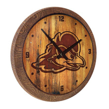 Load image into Gallery viewer, Delaware Blue Hens: Branded &quot;Faux&quot; Barrel Top Wall Clock - The Fan-Brand