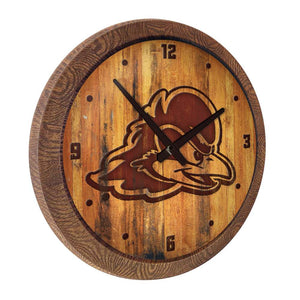 Delaware Blue Hens: Branded "Faux" Barrel Top Wall Clock - The Fan-Brand