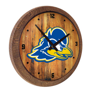 Delaware Blue Hens: "Faux" Barrel Top Wall Clock - The Fan-Brand