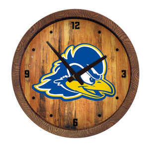 Delaware Blue Hens: "Faux" Barrel Top Wall Clock - The Fan-Brand