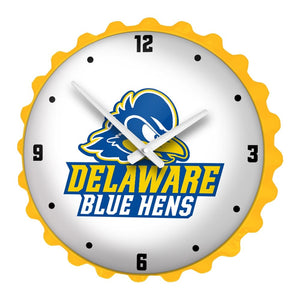 Delaware Blue Hens: Logo - Bottle Cap Wall Clock - The Fan-Brand