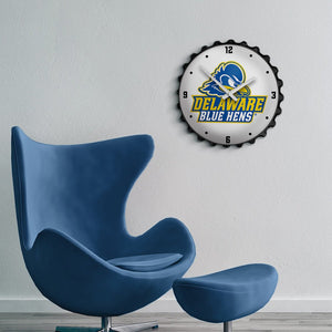 Delaware Blue Hens: Logo - Bottle Cap Wall Clock - The Fan-Brand