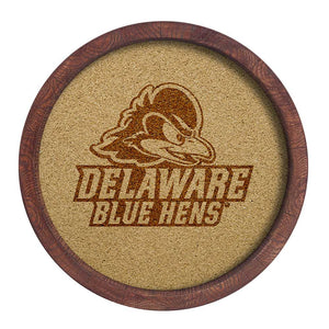 Delaware Blue Hens: Logo - "Faux" Barrel Top Cork Note Board - The Fan-Brand
