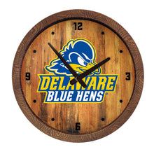 Load image into Gallery viewer, Delaware Blue Hens: Logo - &quot;Faux&quot; Barrel Top Wall Clock - The Fan-Brand