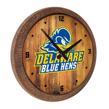 Load image into Gallery viewer, Delaware Blue Hens: Logo - &quot;Faux&quot; Barrel Top Wall Clock - The Fan-Brand