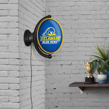 Load image into Gallery viewer, Delaware Blue Hens: Logo - Original Oval Rotating Lighted Wall Sign - The Fan-Brand