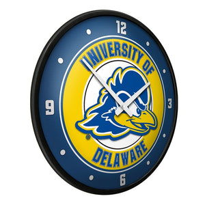 Delaware Blue Hens: Modern Disc Wall Clock - The Fan-Brand