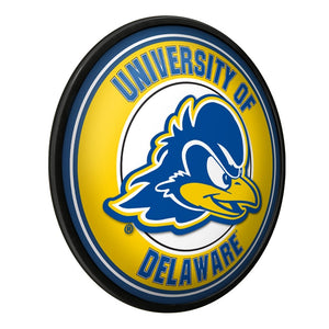 Delaware Blue Hens: Modern Disc Wall Sign - The Fan-Brand