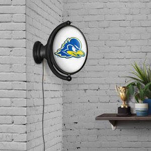 Delaware Blue Hens: Original Oval Rotating Lighted Wall Sign - The Fan-Brand