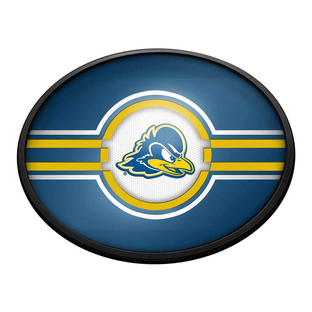 Delaware Blue Hens: Oval Slimline Lighted Wall Sign - The Fan-Brand