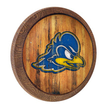 Load image into Gallery viewer, Delaware Blue Hens: Weathered &quot;Faux&quot; Barrel Top Sign - The Fan-Brand
