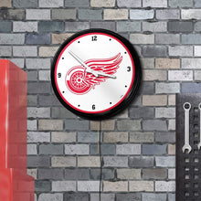 Load image into Gallery viewer, Detroit Red Wings: Retro Lighted Wall Clock - The Fan-Brand