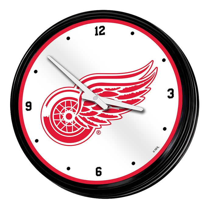 Detroit Red Wings: Retro Lighted Wall Clock - The Fan-Brand