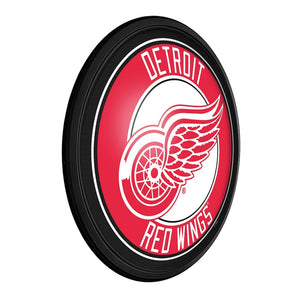 Detroit Red Wings: Round Slimline Lighted Wall Sign - The Fan-Brand