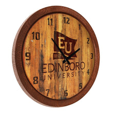 Load image into Gallery viewer, Edinboro Fighting Scots: Branded &quot;Faux&quot; Barrel Top Wall Clock - The Fan-Brand